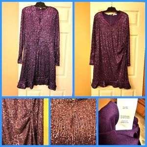 Purple Sequin Dress